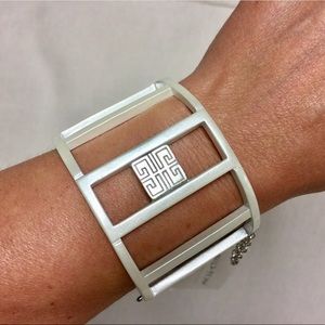 NWT Givenchy Vintage Hinged Cuff Bracelet Signature inside